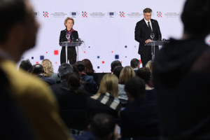 Joint press conference by Prime Minister of Croatia, Andrej Plenkovic and the President of the European Commission, Ursula von der Leye